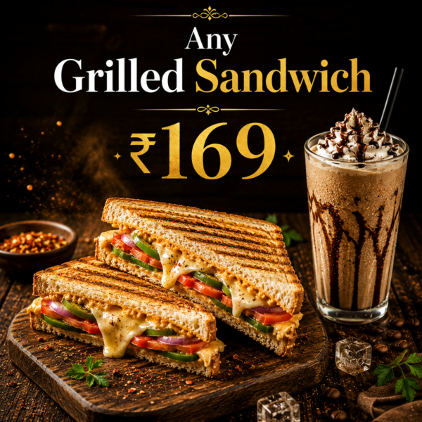 Any Grilled Sandwich+cold coffee