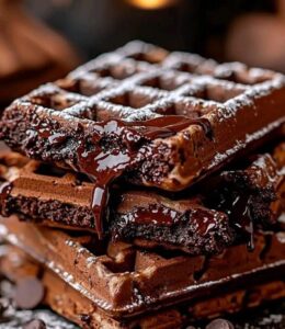 dark  chocolate  waffel